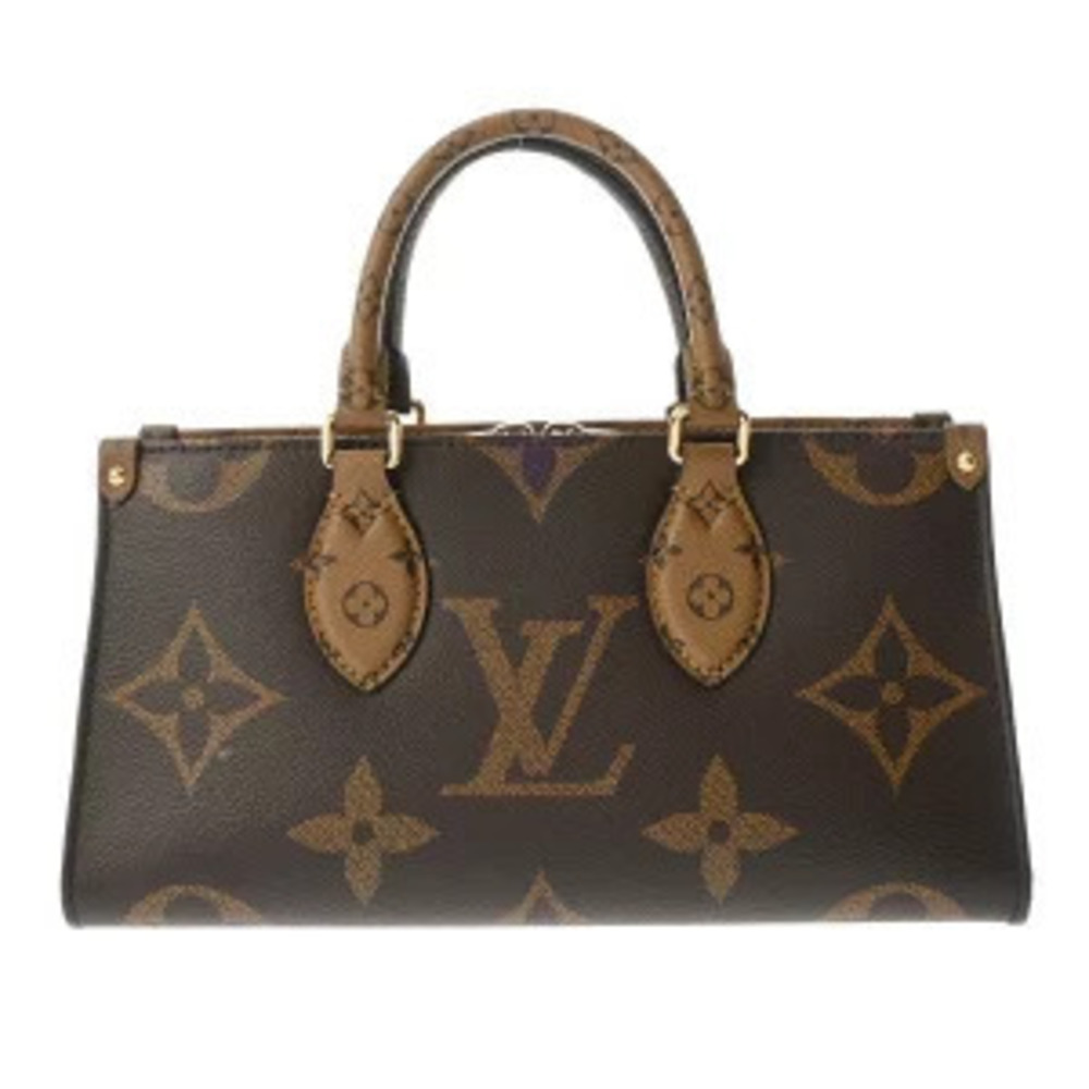 Louis Vuitton Monogram Reverse On The Go EW Chain Brown Canvas Handbag